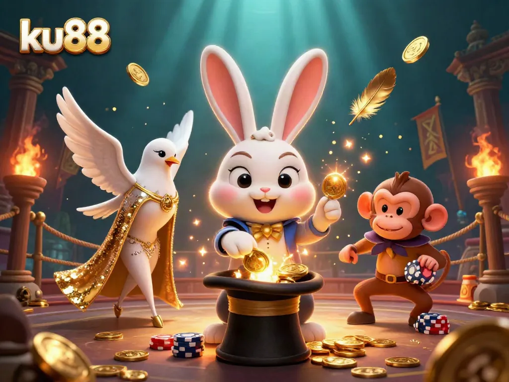 Spin and win with ku88's magical casino experience featuring vibrant characters and thrilling gaming elements.